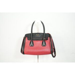 Prada 2 Way Black and Red Handbag Bag